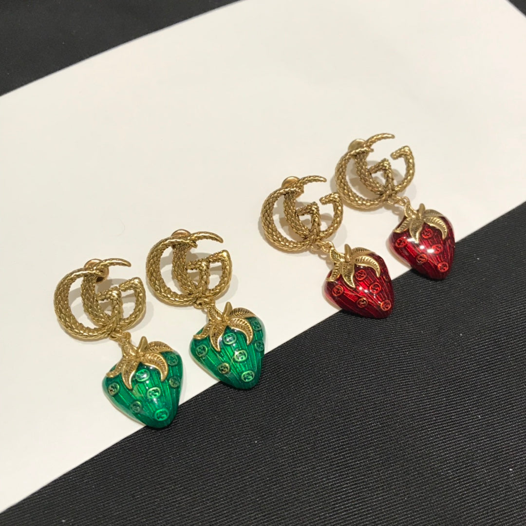 Luxury Gucci GG STRAWBERRY EARRINGS
