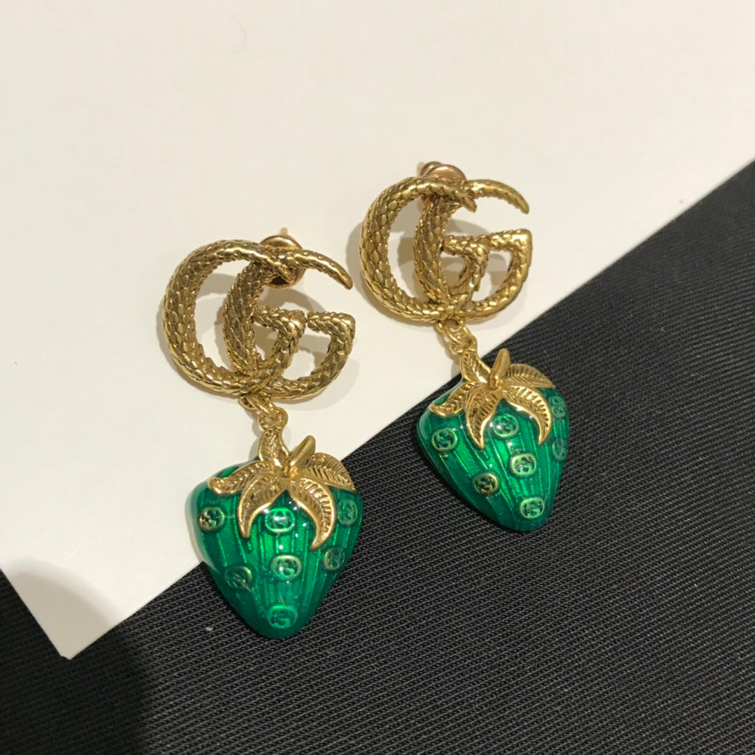 Luxury Gucci GG STRAWBERRY EARRINGS