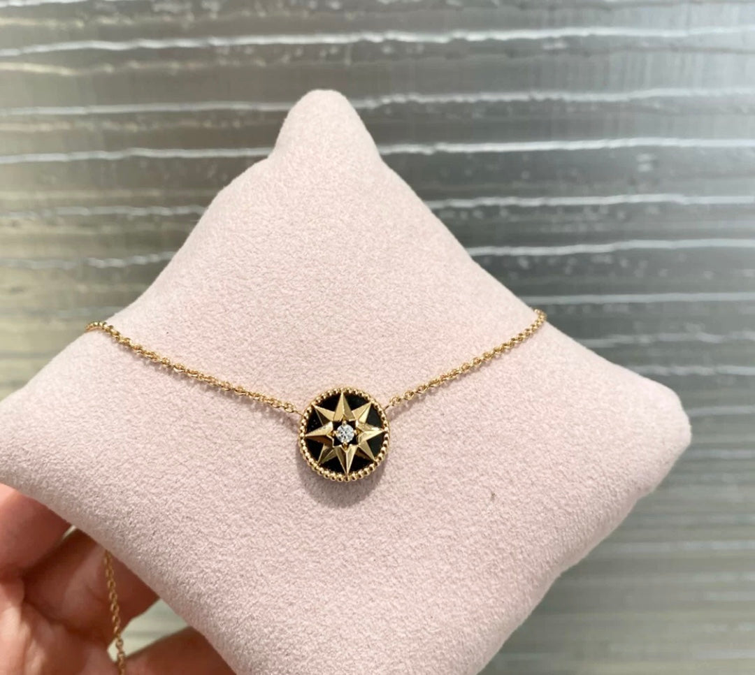 Luxury DiorNATURAL BLACK ONYX COMPASS NECKLACE VICTOIRE