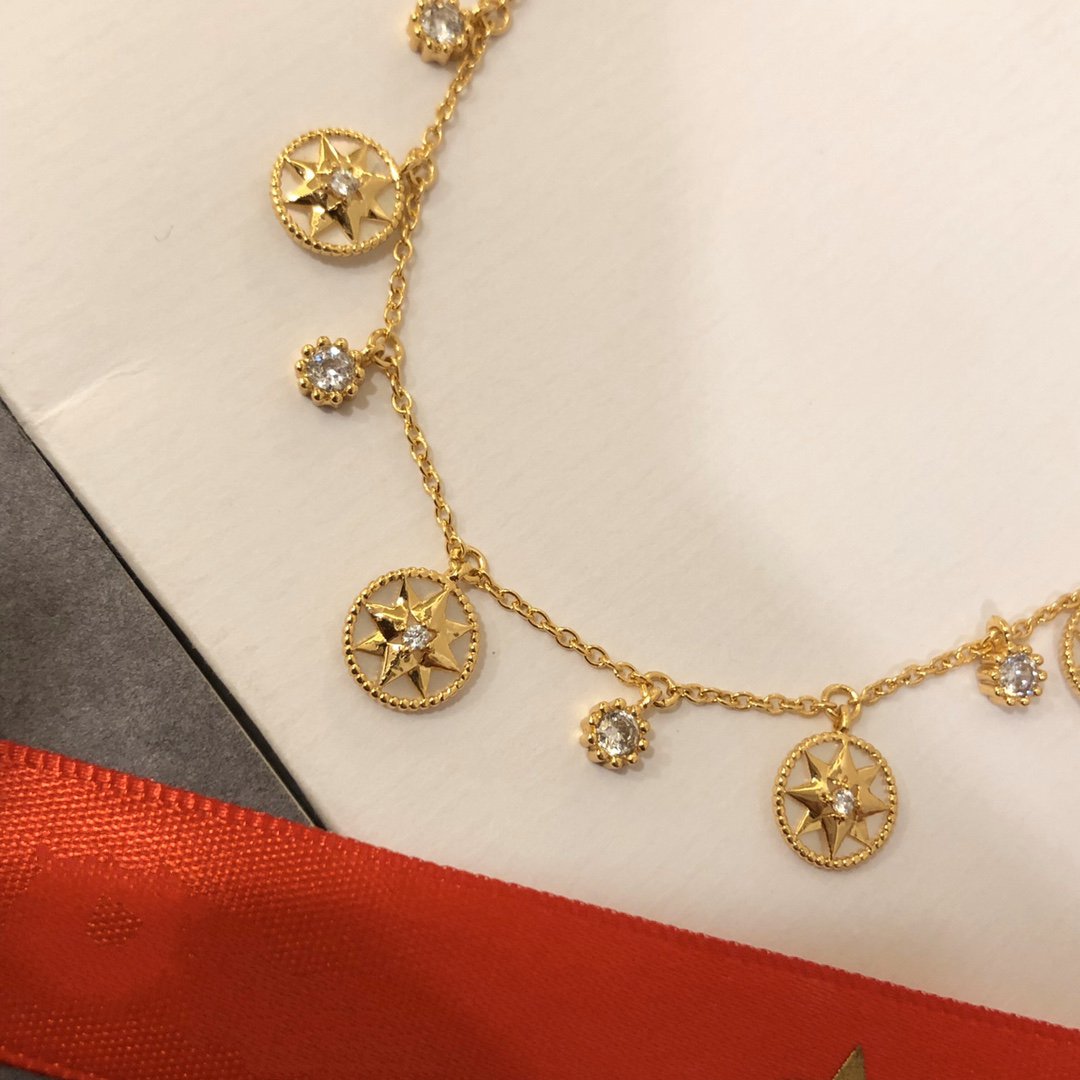Luxury DiorROSE DES VENTS NECKLACE YELLOW GOLD, DIAMONDS AND MOTHER-OF-PEARL