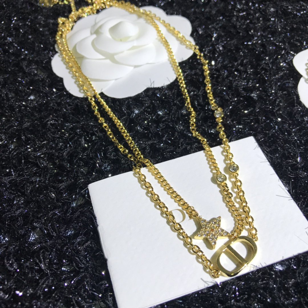 Luxury DiorPETIT DOUBLE NECKLACE