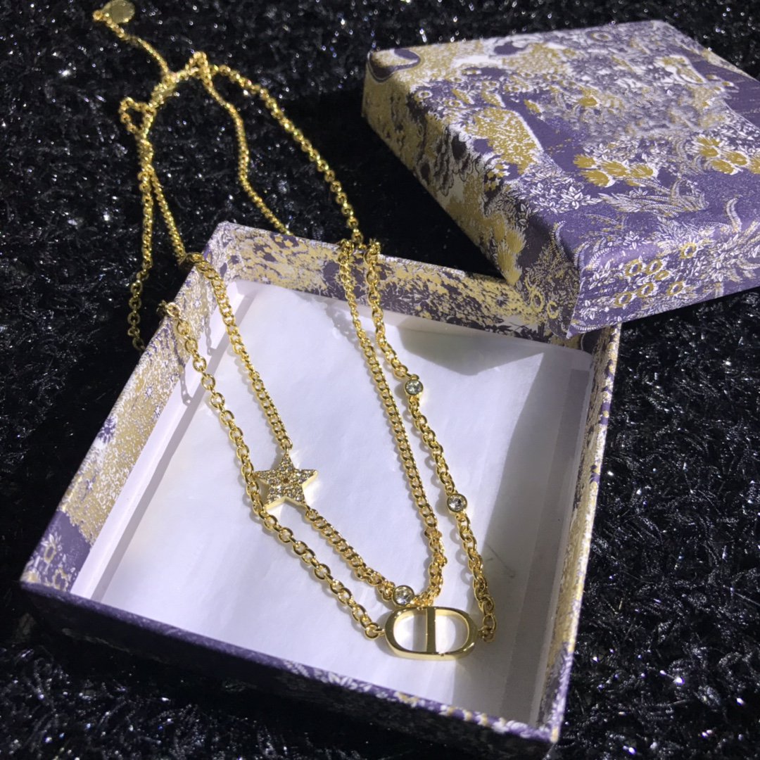 Luxury DiorPETIT DOUBLE NECKLACE