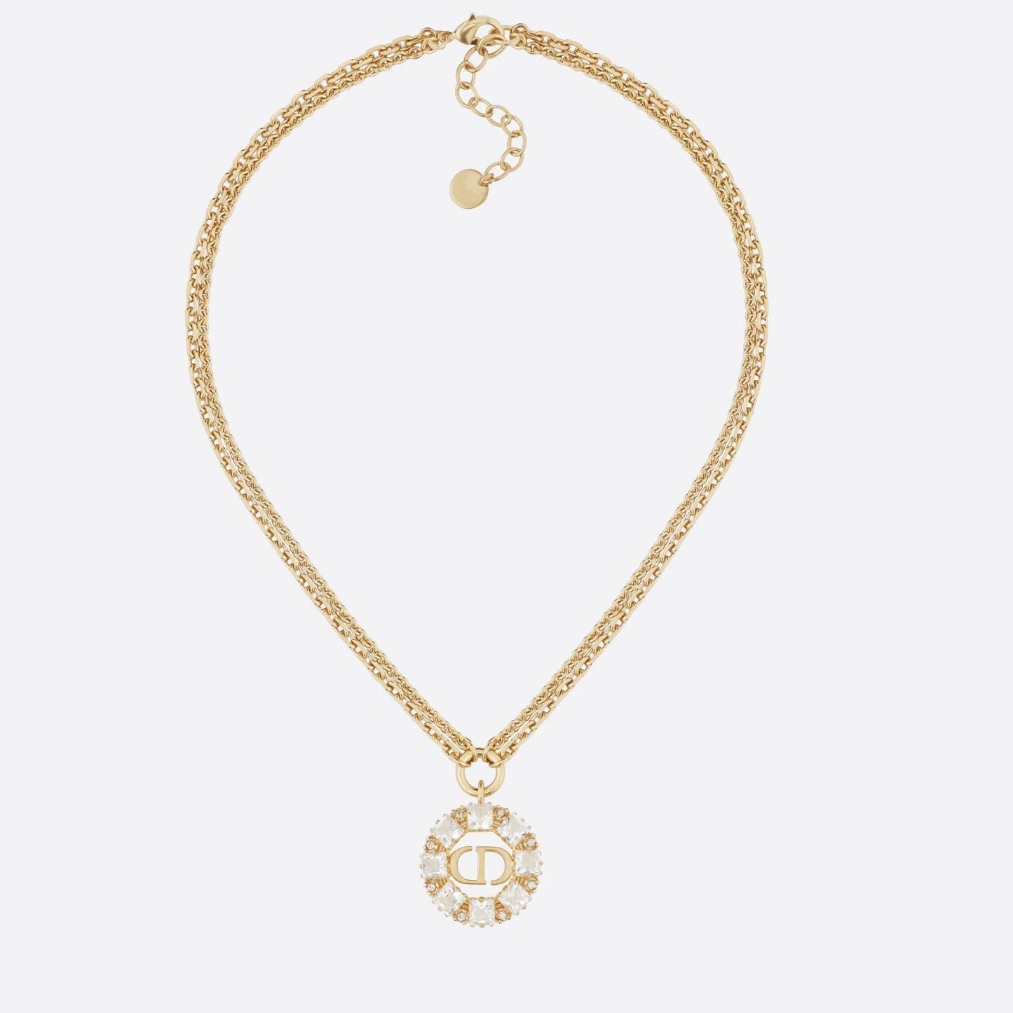 Luxury DiorPETIT NECKLACE GOLD-FINISH METAL WITH WHITE AND SILVER