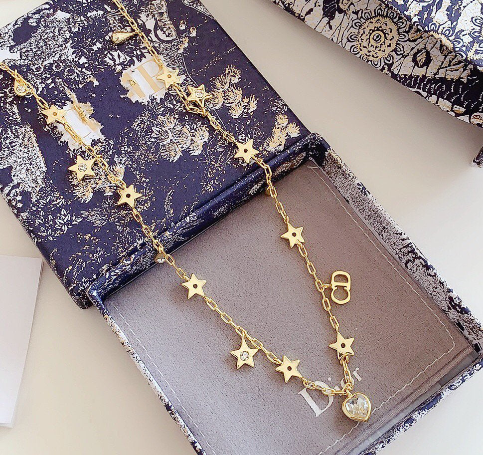 Luxury DiorSTAR LOVE NECKLACE WITH THE SAME MATERIAL