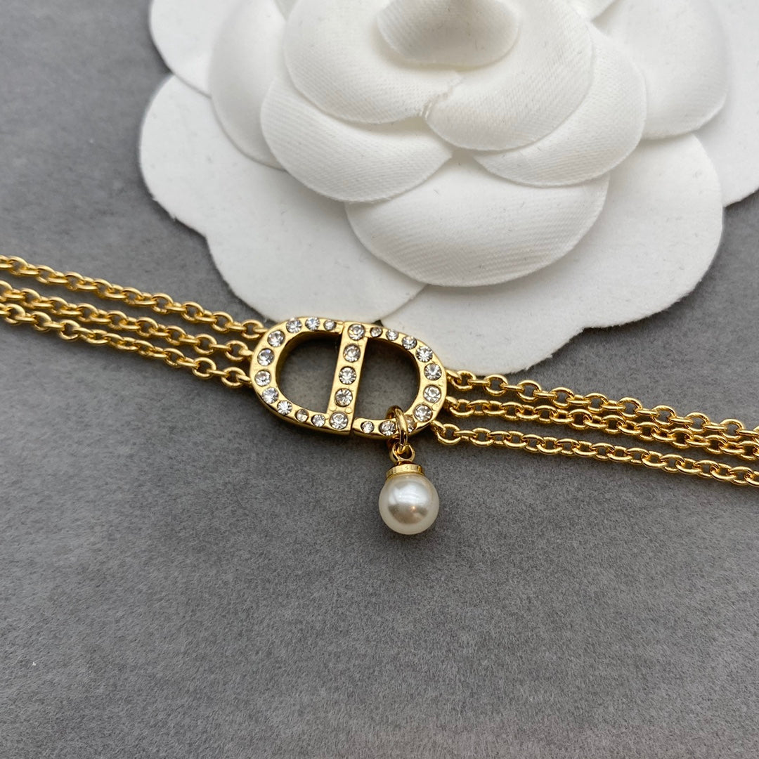 Luxury DiorWOMEN 30 MONTAIGNE NECKLACE GOLD-FINISH METAL