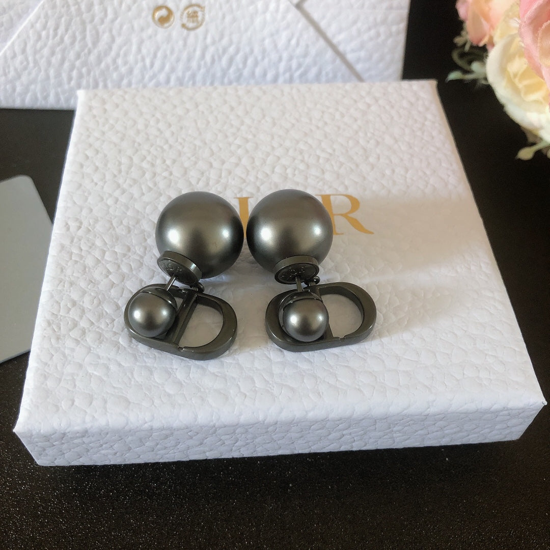 Luxury DiorWOMEN'S DESIGNER BLACK EARRINGS