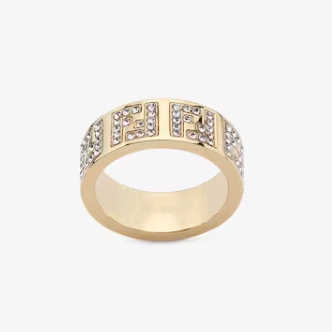 Luxury FendiFF RING GOLD DIAMOND