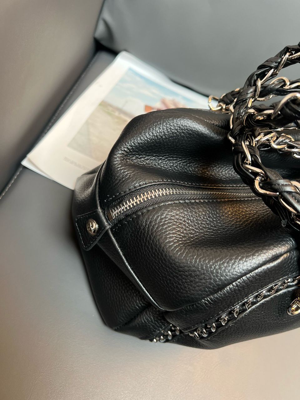 Luxury Black Leather Chain Shoulder Bag – Premium Quality Designer Style