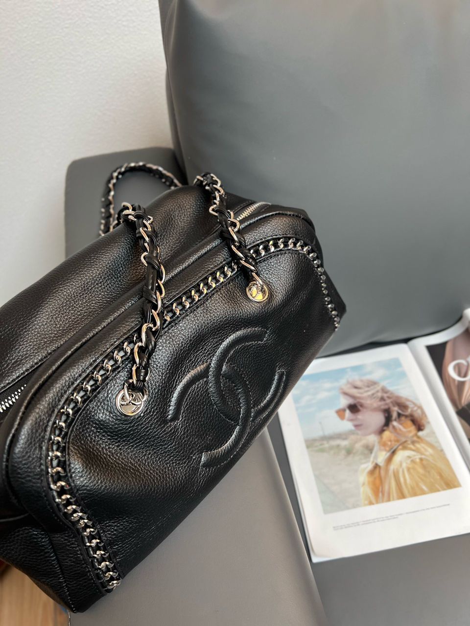 Luxury Black Leather Chain Shoulder Bag – Premium Quality Designer Style