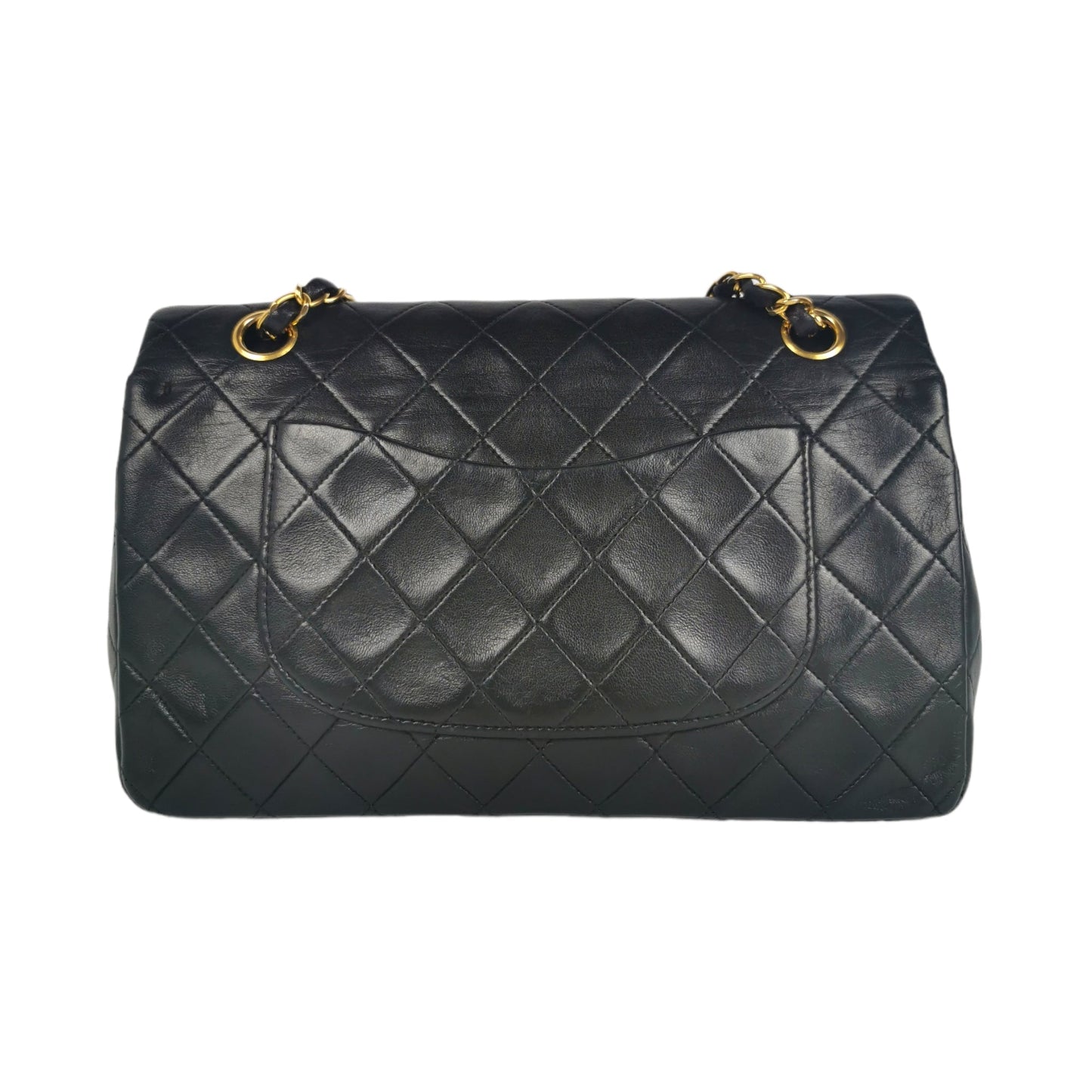 Luxury Chanel Classic Double Flap Medium Black Lambskin Gold