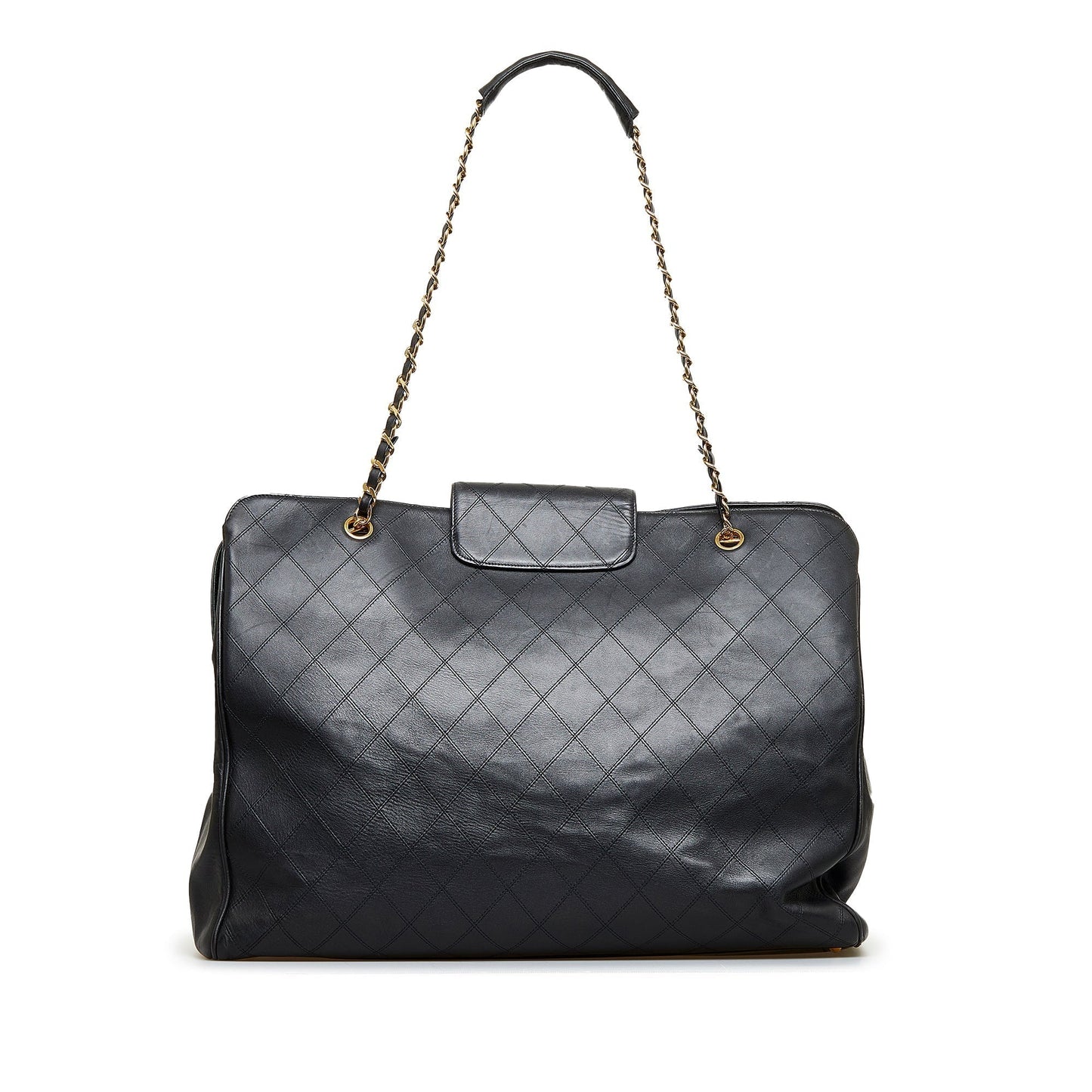 Luxury Chanel Supermodel Weekender XL Black Lambskin Gold