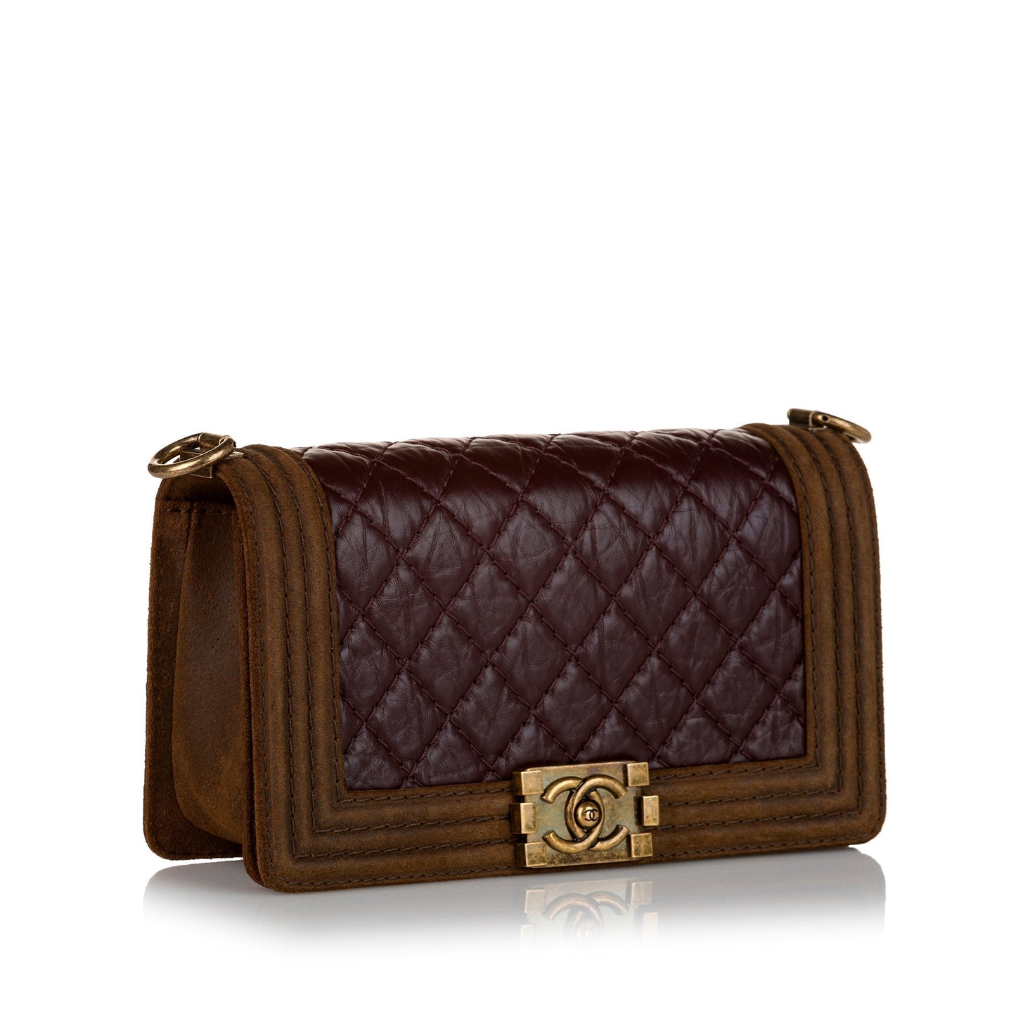 Luxury Chanel Boy Flap Brown Lambskin Gold