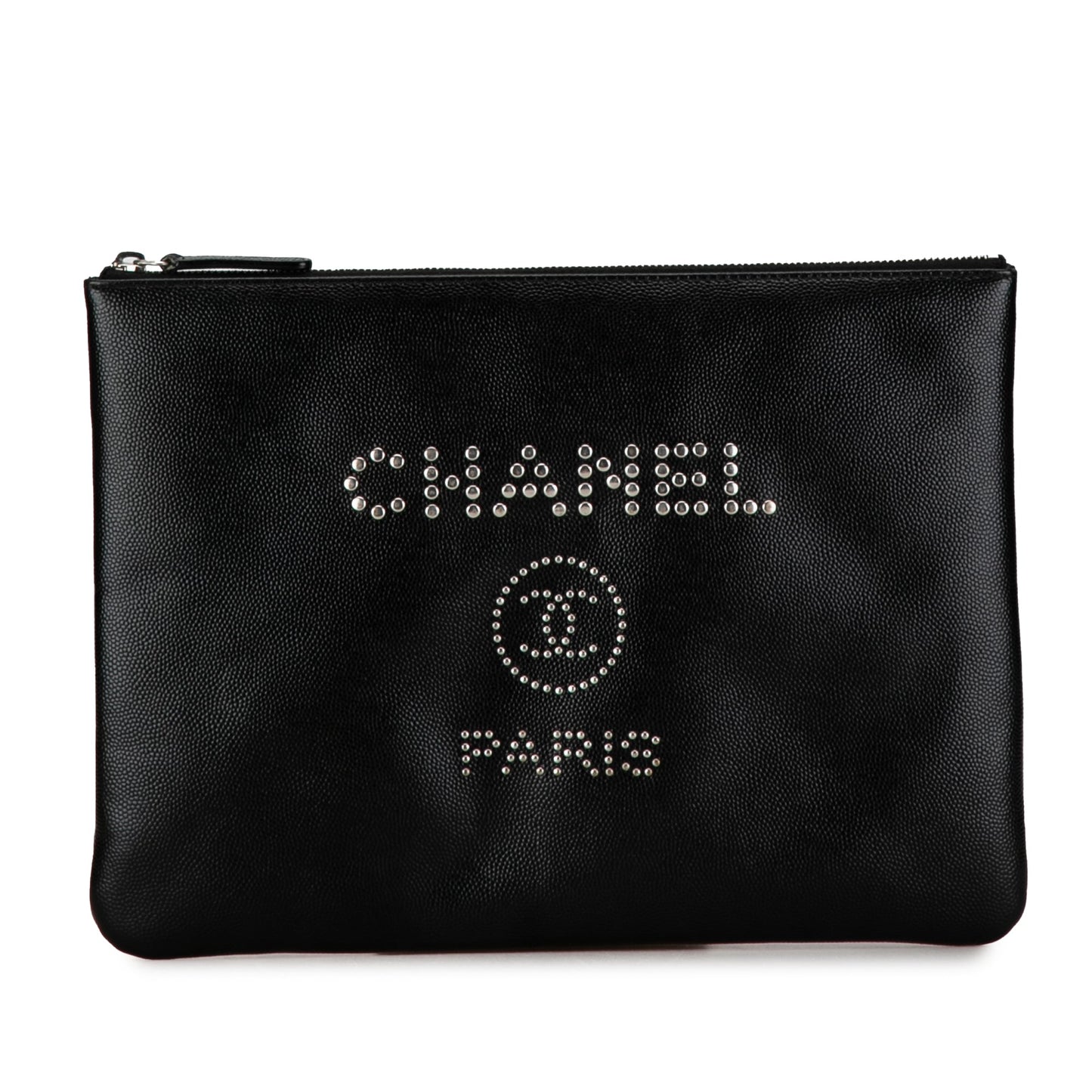 CHANEL Medium Caviar Deauville Pouch Clutch Bag