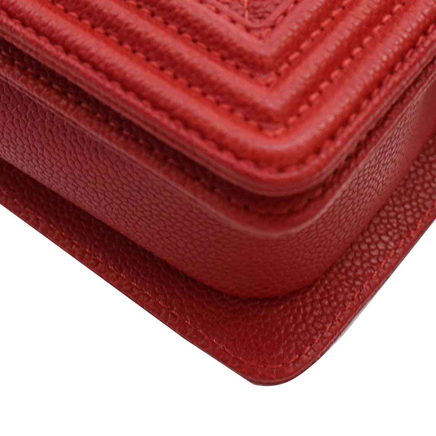 CHANEL Quilted Caviar Boy Clutch Clutch Bag