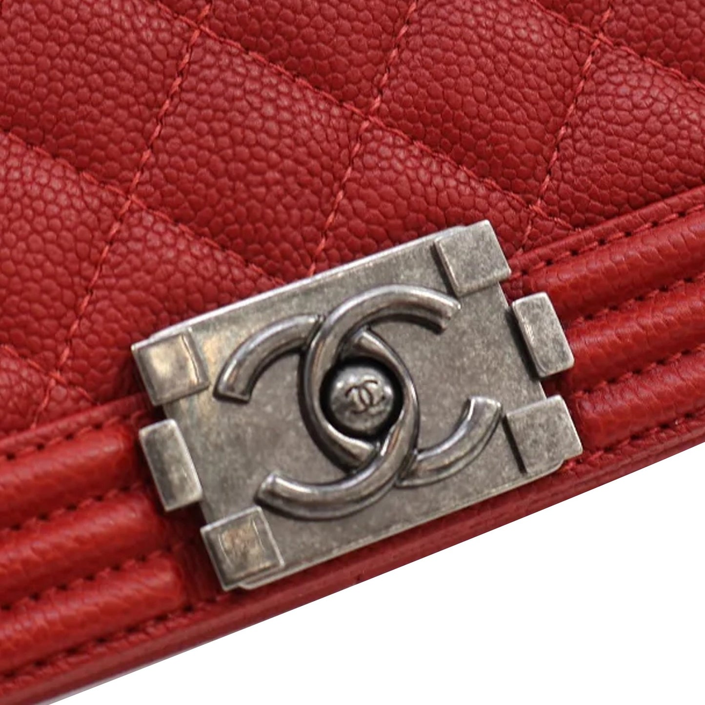 CHANEL Quilted Caviar Boy Clutch Clutch Bag