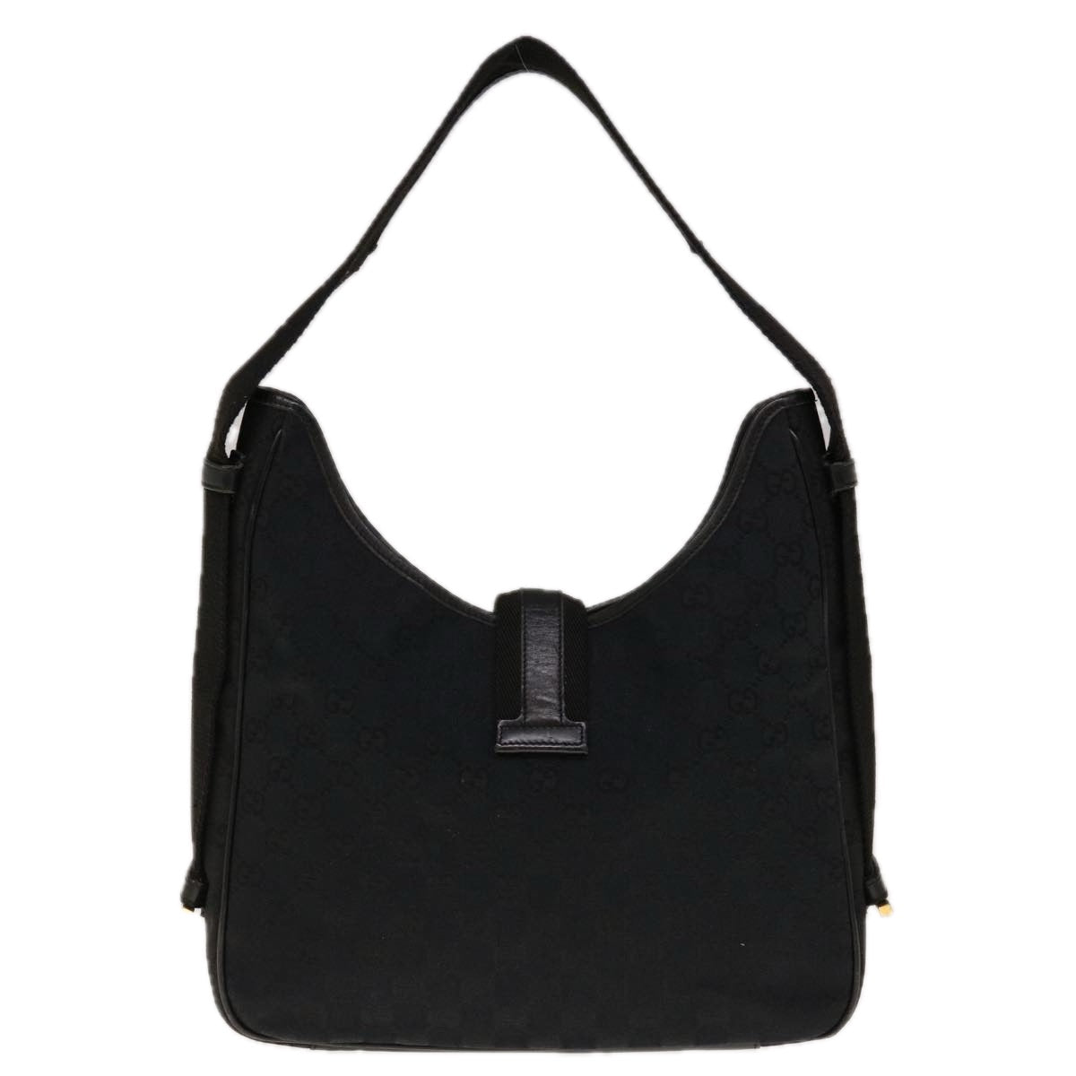 GUCCI Jackie GG Canvas Shoulder Bag Black 92735  10452