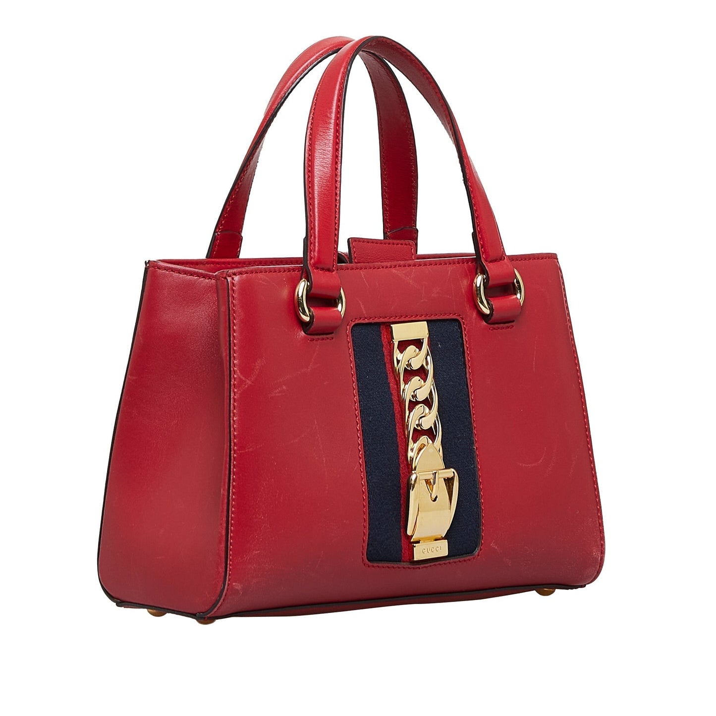 Luxury Gucci Sylvie Satchel Red