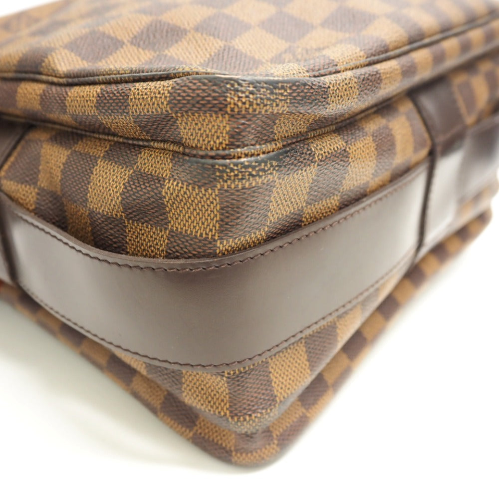 LOUIS VUITTON Messenger bag N45255 leather Brown Damier Naviglio Women