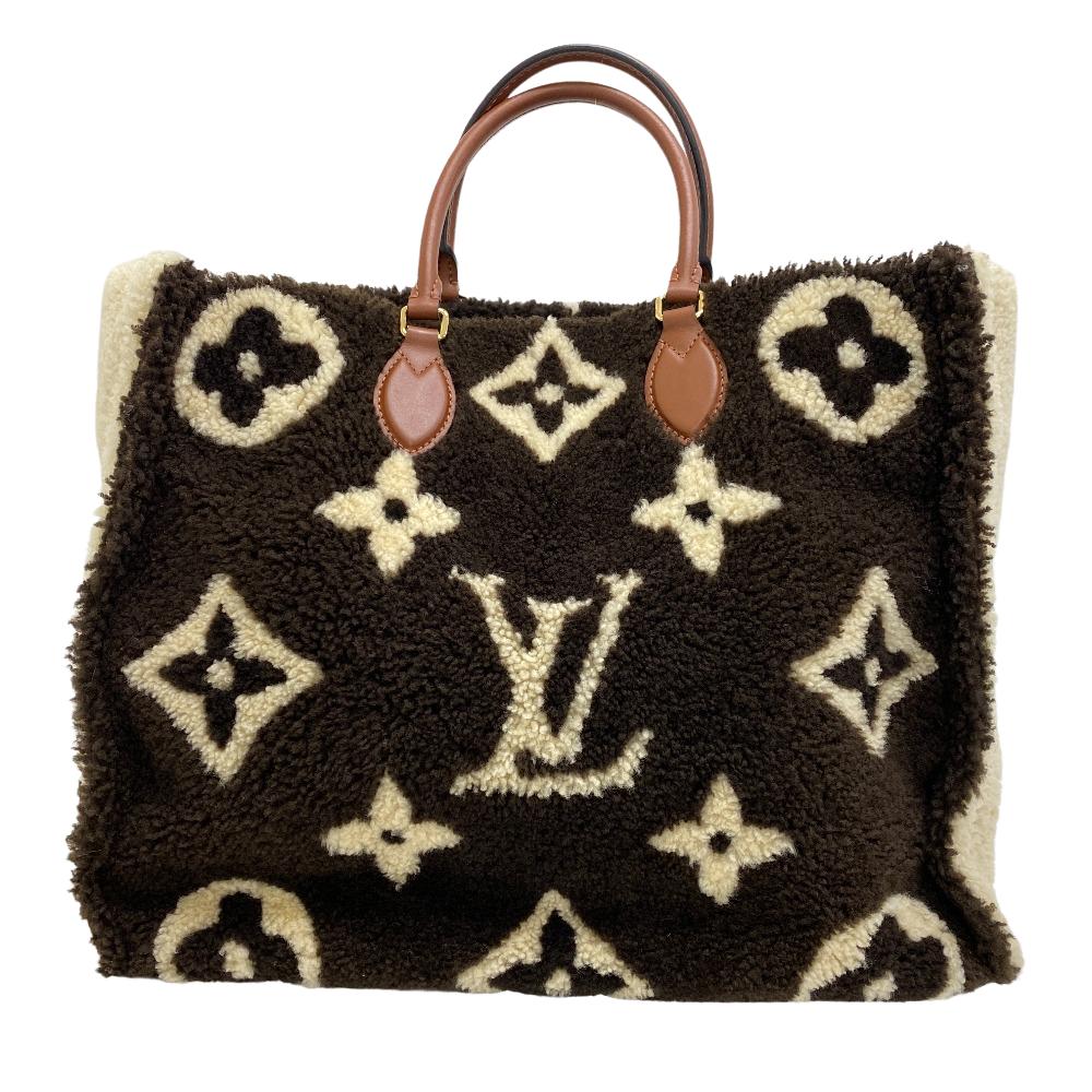 LOUIS VUITTON Tote Bag M55420 Mouton Brown 2WAY handbag Monogram teddy On-the-go GM Women