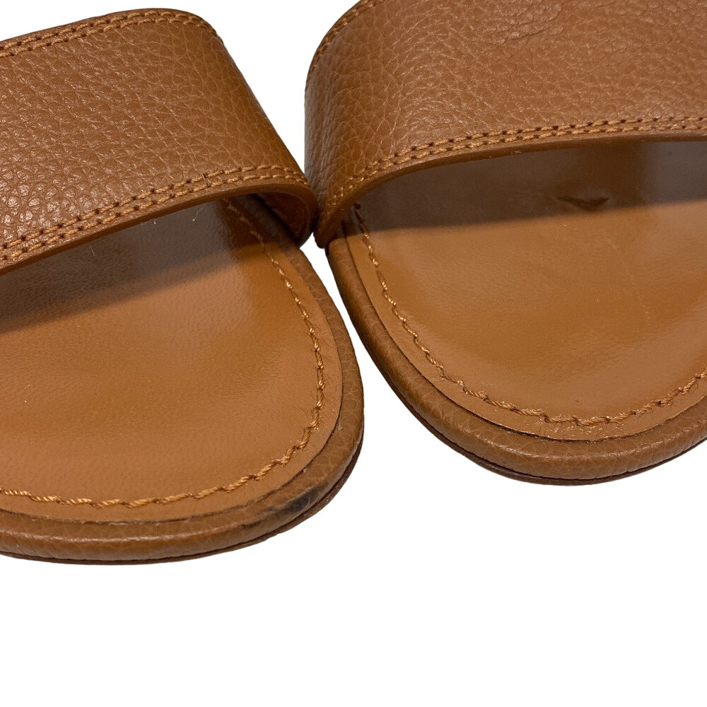 LOUIS VUITTON Sandals SC0128 leather Brown LV logo Horizon line 40