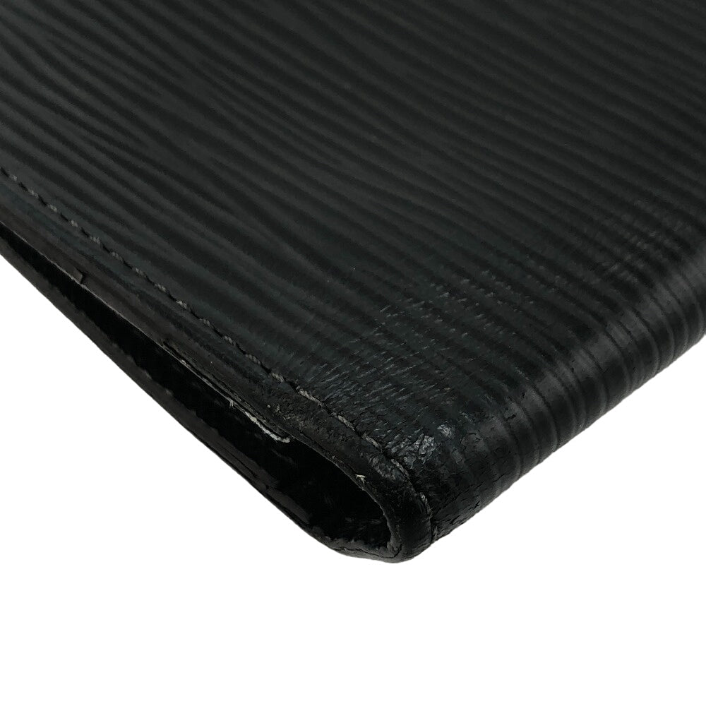 LOUIS VUITTON Long Wallet Purse M60622 leather black Epi Portefeuille Braza mens