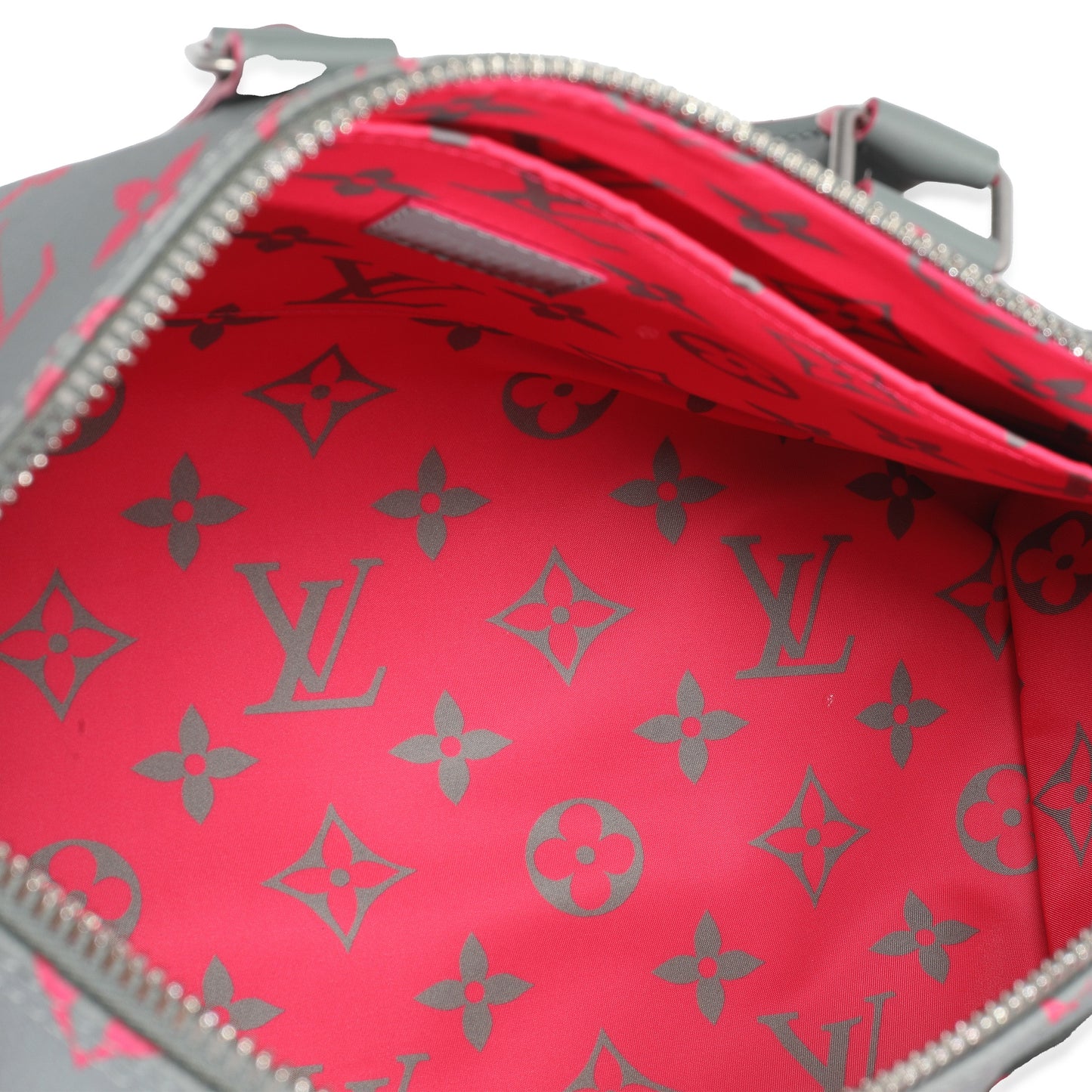 Louis Vuitton Grey Pink Monogram Glow Up Keepall Bandouliere 35