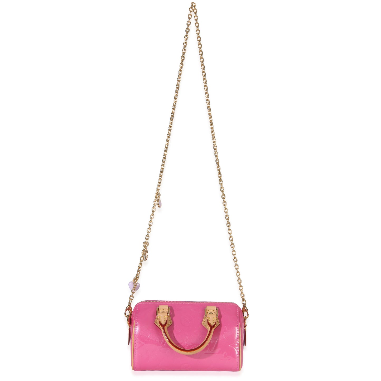 Louis Vuitton Louis Vuittion Valentine Pink Monogram Vernis Nano Speedy Bandouliere NM