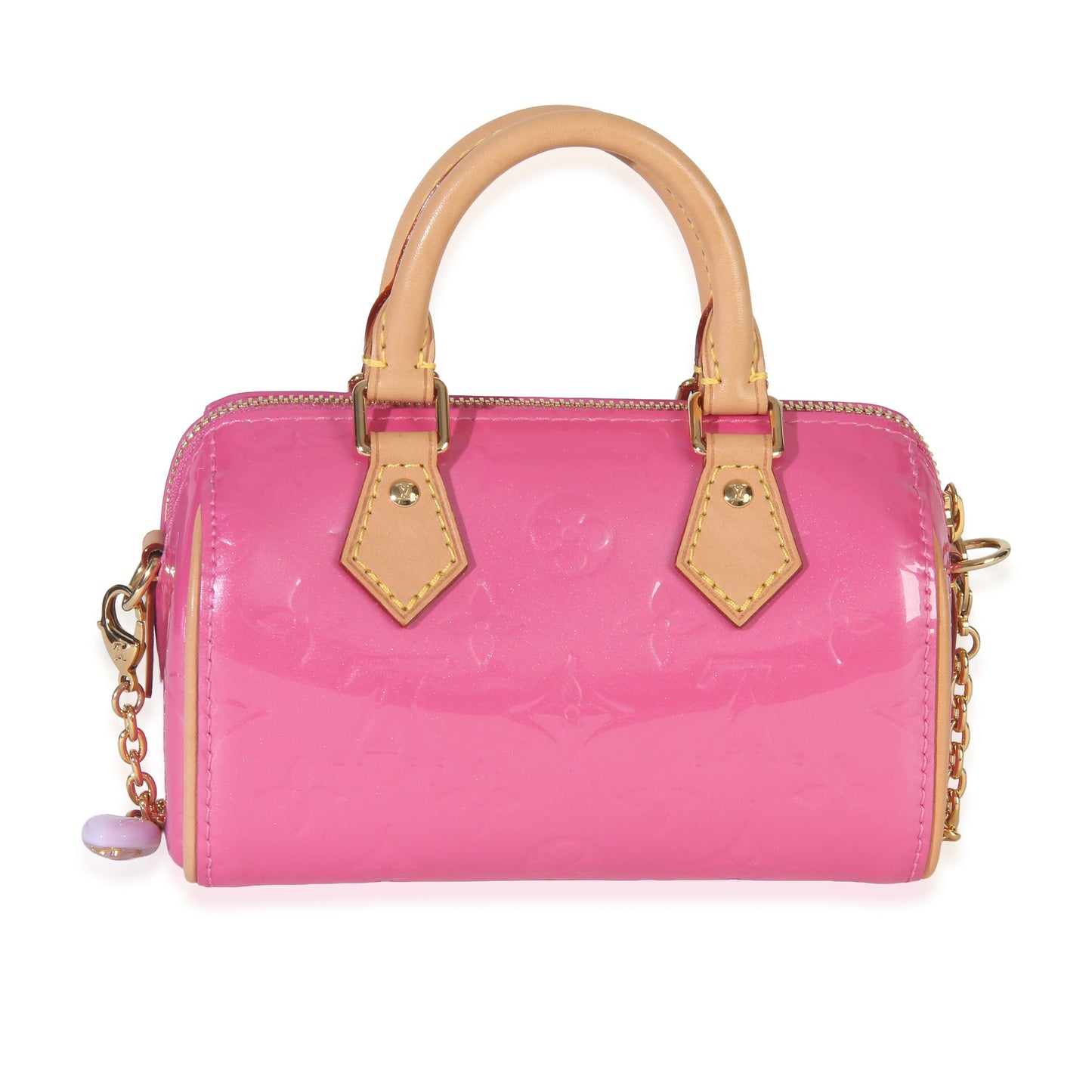 Louis Vuitton Louis Vuittion Valentine Pink Monogram Vernis Nano Speedy Bandouliere NM