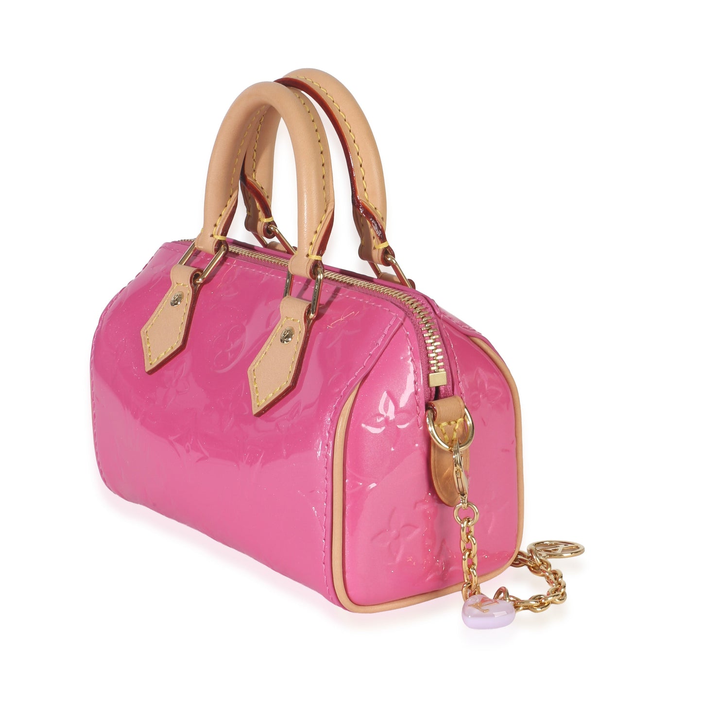 Louis Vuitton Louis Vuittion Valentine Pink Monogram Vernis Nano Speedy Bandouliere NM