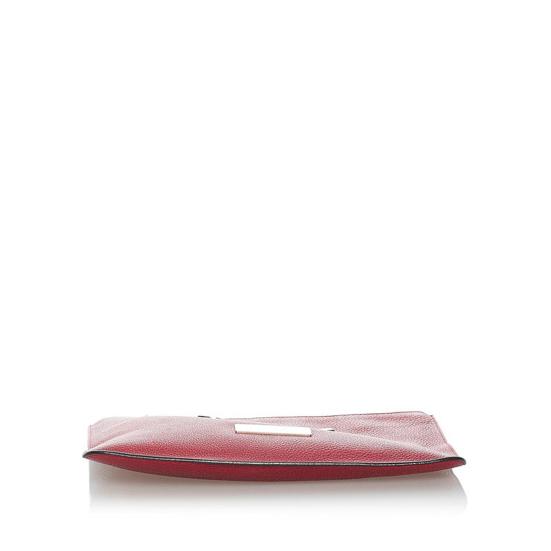 Luxury FendiLeather Face Clutch Bag - '10s