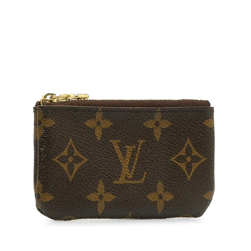Louis Vuitton Monogram Pochette Crane Coin Case M62650 Brown PVC Leather  Louis Vuitton
