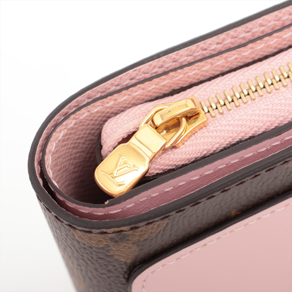 Louis Vuitton Monogram Portfolio Juliet M80973 Rose Valerie Compact Wallet Initial Into