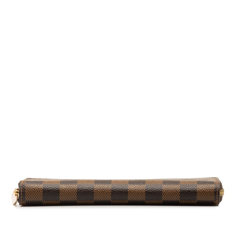 Louis Vuitton Damier Zippie Wallet N60015 Long Wallet Brown PVC Leather  Louis Vuitton
