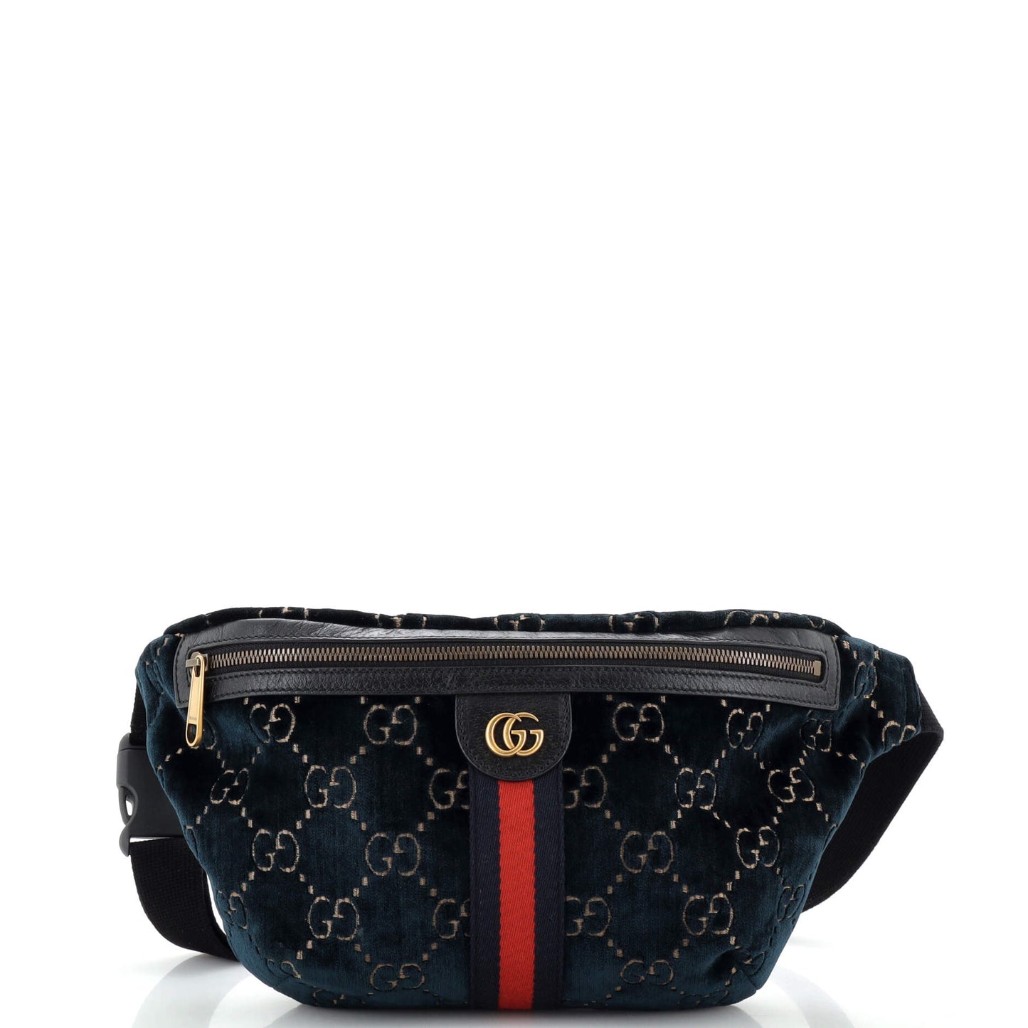 Luxury Gucci Trending 2025 Ophidia Zip Belt Bag GG Velvet
