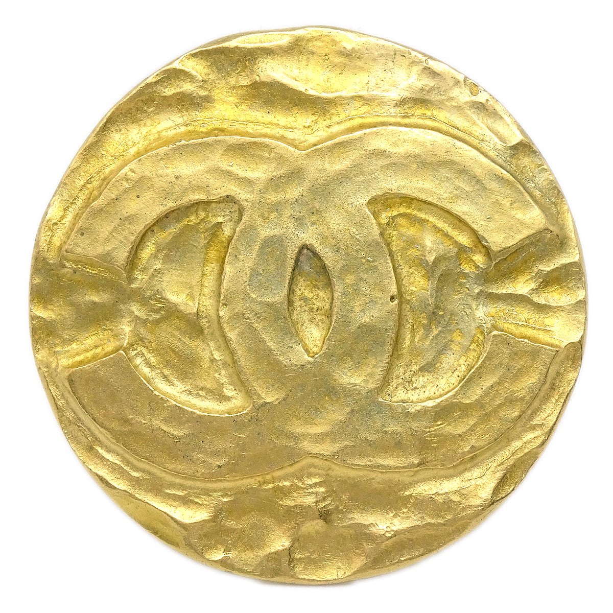 Luxury Chanel Medallion Brooch Gold 95P