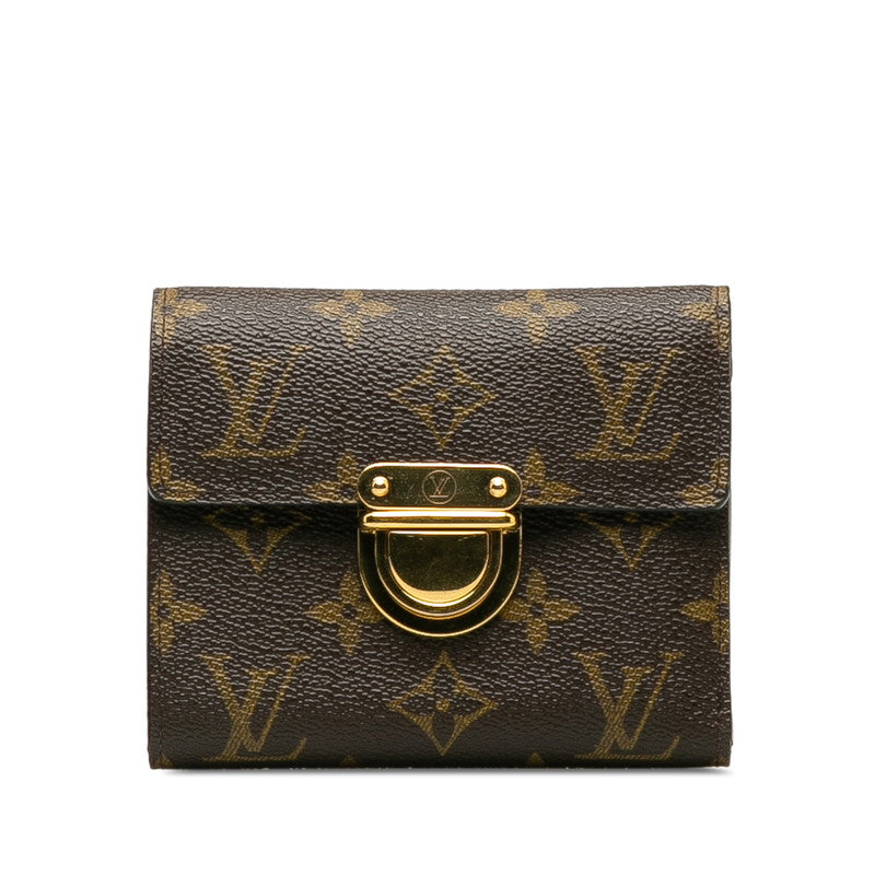 Louis Vuitton Double Folded Wallet M58013 Brown PVC Leather  Louis Vuitton