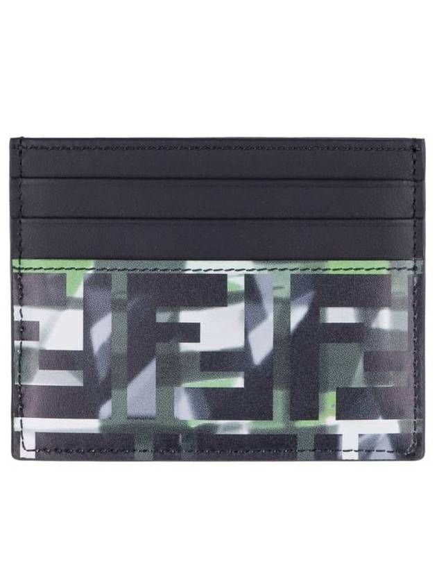 Luxury Fendi FF Camouflage Card Wallet Black