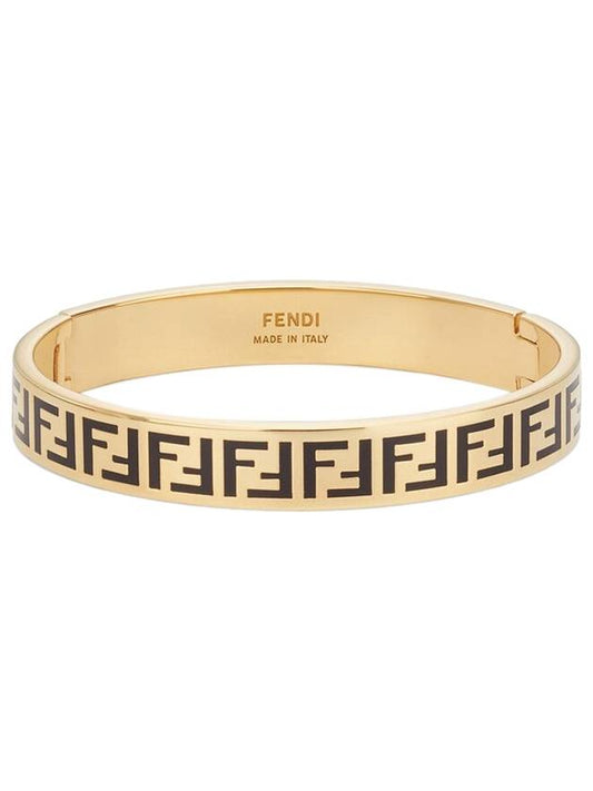 Luxury Fendi FF Logo Bracelet Gold