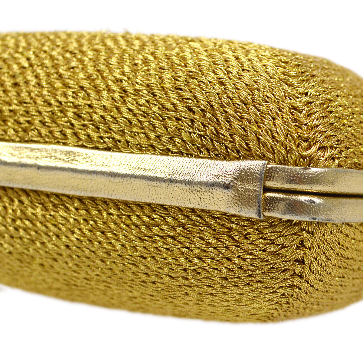 Luxury Chanel 1998 Woven Evening Bag Gold