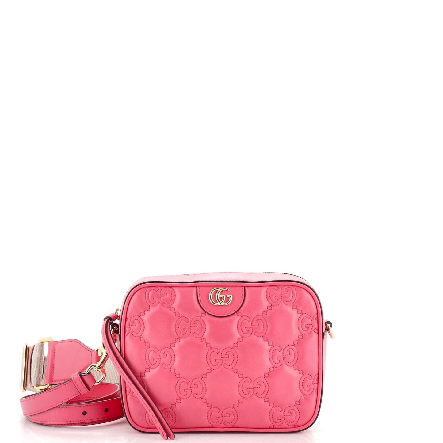 Luxury Gucci Trending 2025 Zip Camera Bag GG Matelasse Leather Small