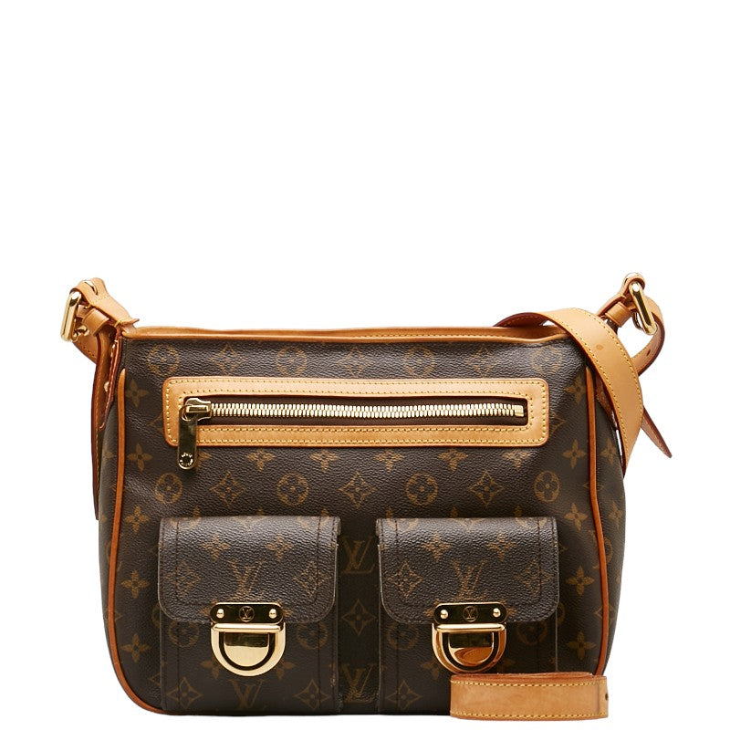 Louis Vuitton Monogram Hudson GM Shoulder Bag M40045 Brown PVC Leather  Louis Vuitton