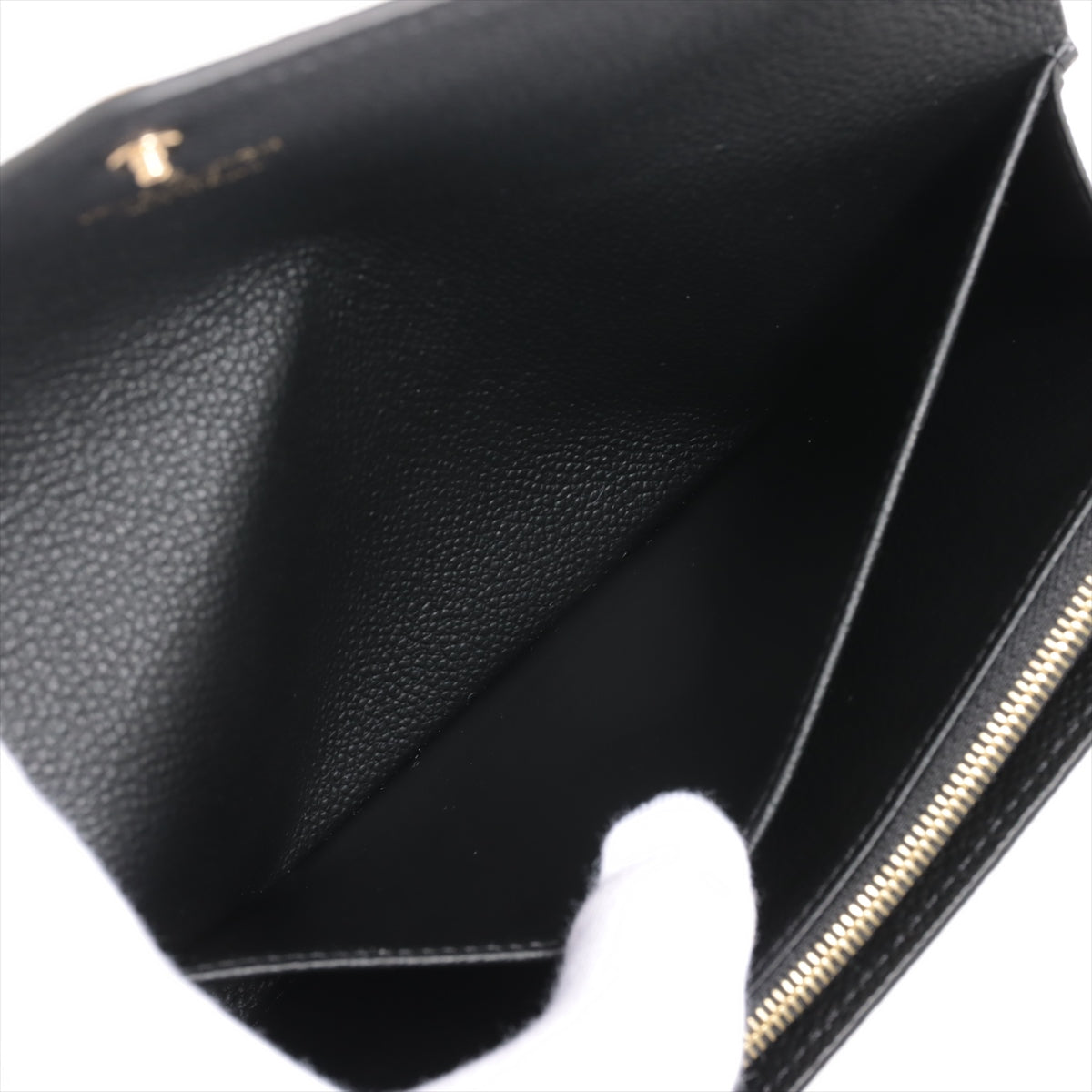 Louis Vuitton Bi-Color Monogram Implant Portefolio Sarah M80496 Noneir Long   Wallet