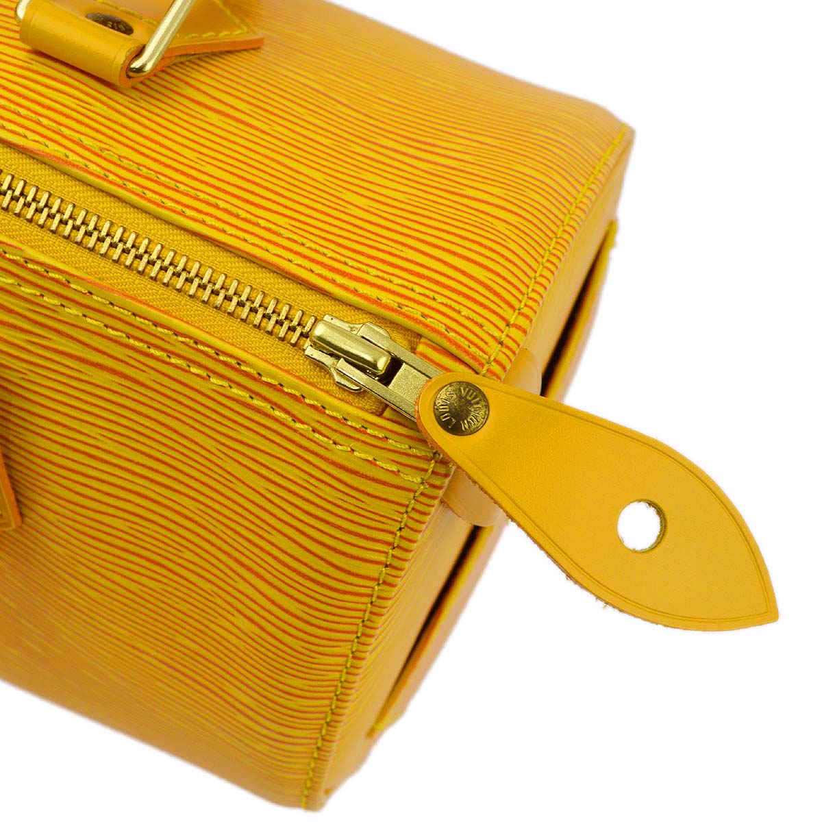 Louis Vuitton 1996 Yellow Epi Speedy 25 Handbag M43019