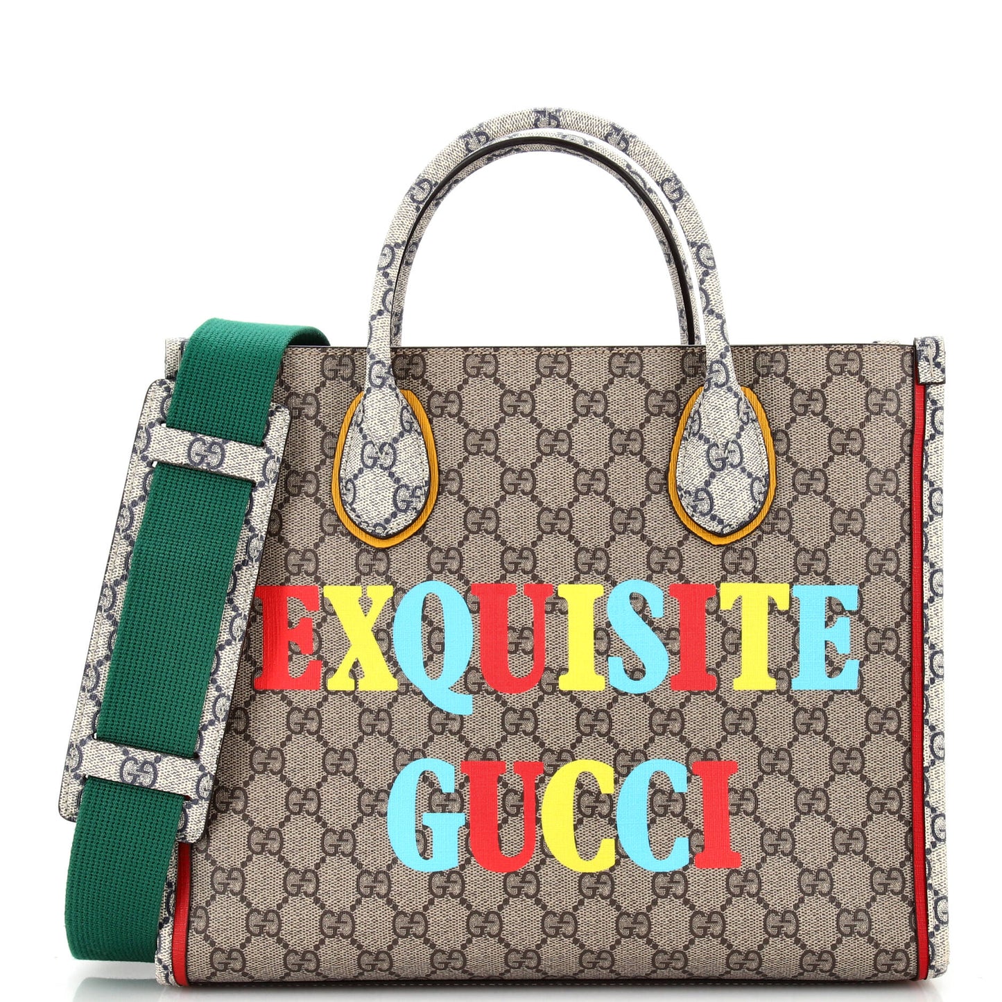 Luxury Gucci Trending 2025 Exquisite Vertical Tote Printed GG Coated Canvas Small
