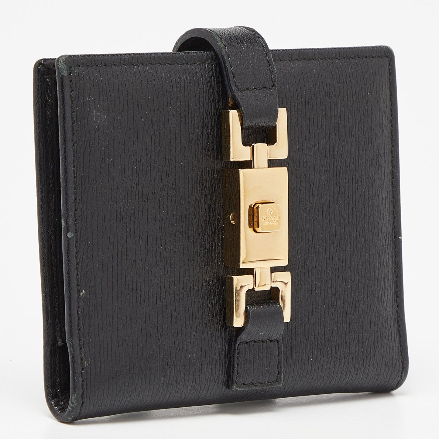 Luxury Gucci Trending 2025  Leather Jackie Compact Wallet