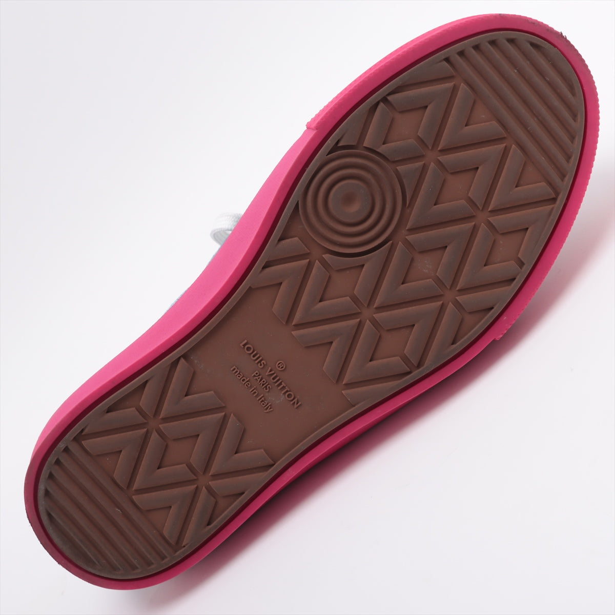Louis Vuitton Trocadero Line 18 Years Denim X Leather Trainers 5 Men Blue X Pink MS0148 Monogram