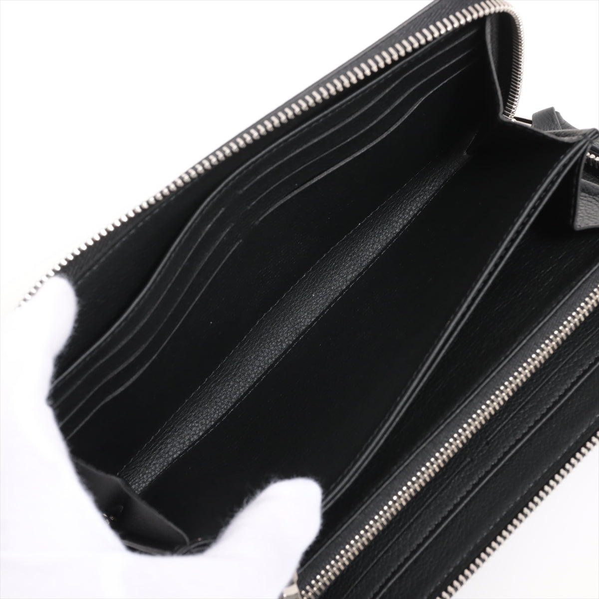 Louis Vuitton LV Logo Zippy Locky M62622 Noneir Round Zip Wallet