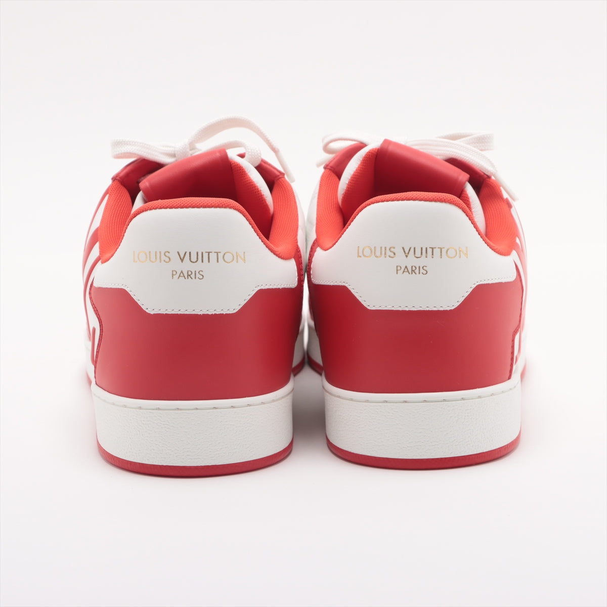 Louis Vuitton Rivoli Line 23 Years PVC  Leather Trainers 9 Men Red × White MS0233 Damier