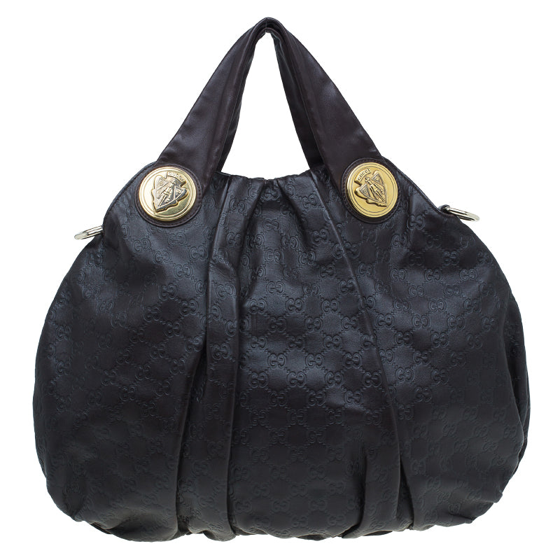 Luxury Gucci Trending 2025 Burgundy Guccussima Leather Large Hysteria Hobo