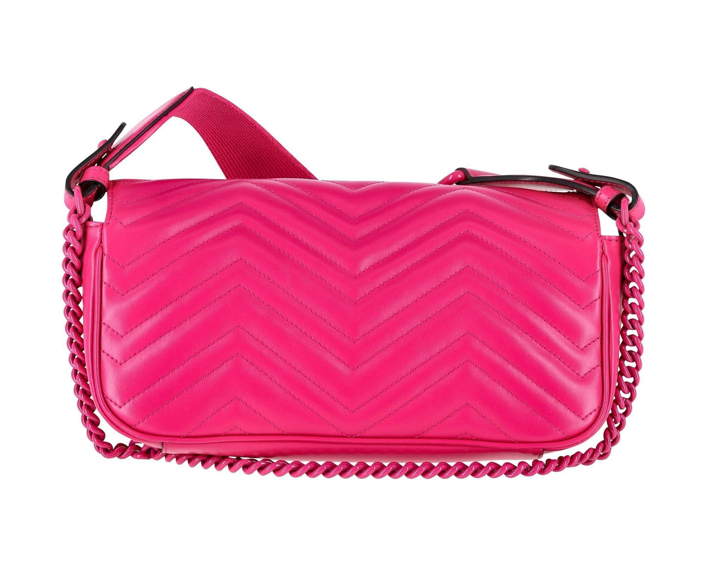 Luxury Gucci Trending 2025 Medium GG Marmont Flap Matelassé Shoulder Bag in Pink Leather